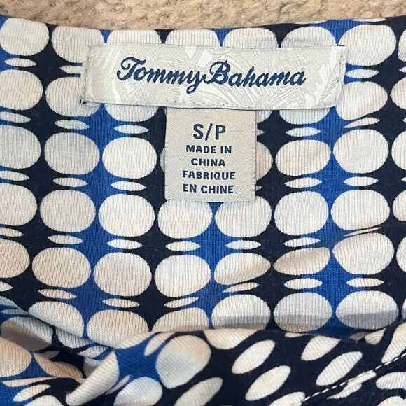 TOMMY BAHAMA Maxi Tank Knit Dress, Blue Multi Dots Size Small - Picture 6 of 7